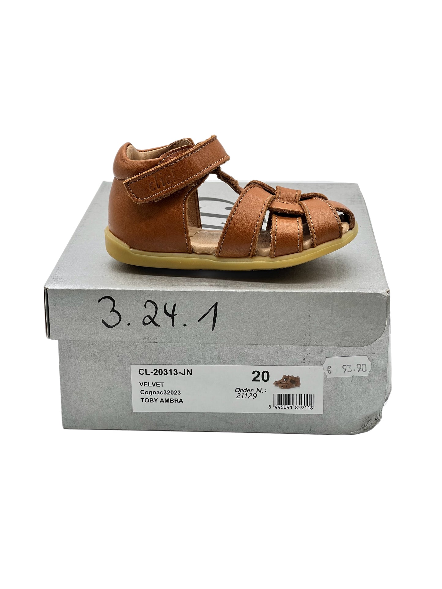 CLIC! Lauflernsandalen CL-20313-JN TOBY AMBRA cognac