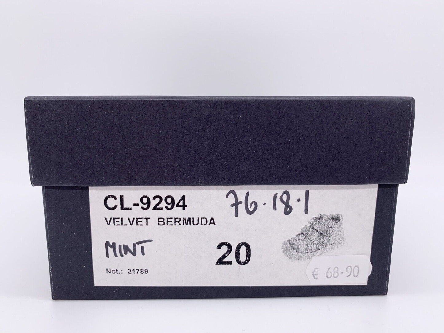 Sneaker, Lauflernschuh, Velvet Bermuda Hellgrün Mint