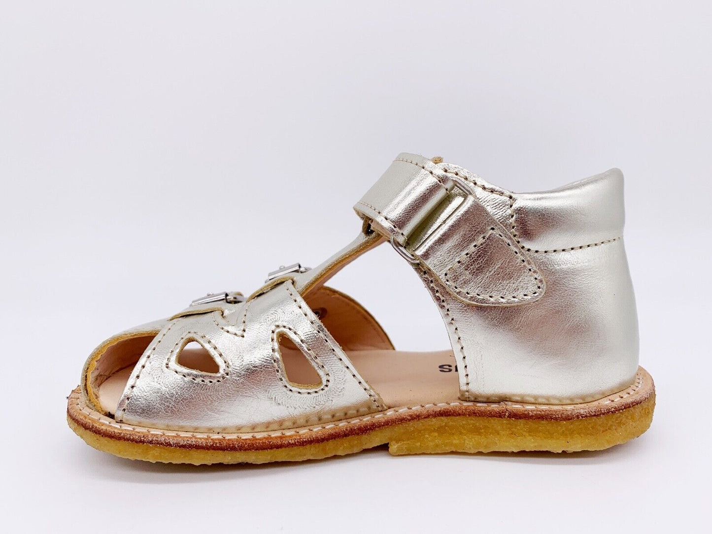 Lauflernsandale mit Zehenschutz champagne glanz gold