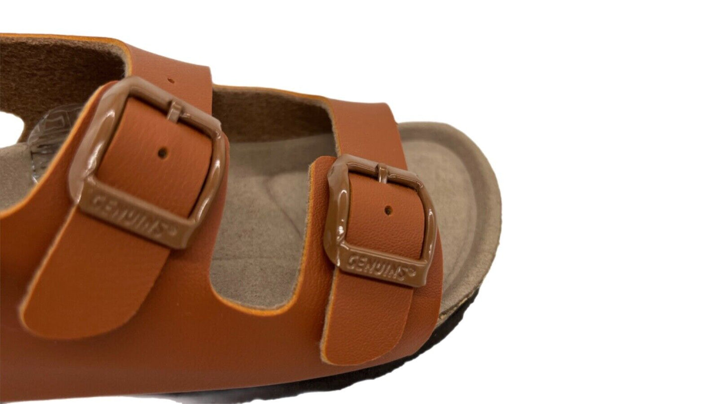 VEGANE Sandalen mit anatomischen Fußbett I braun