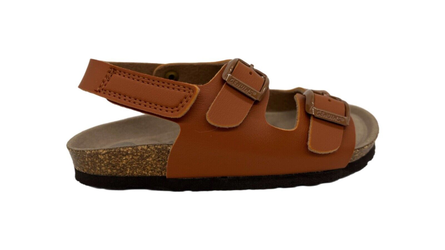 VEGANE Sandalen mit anatomischen Fußbett I braun