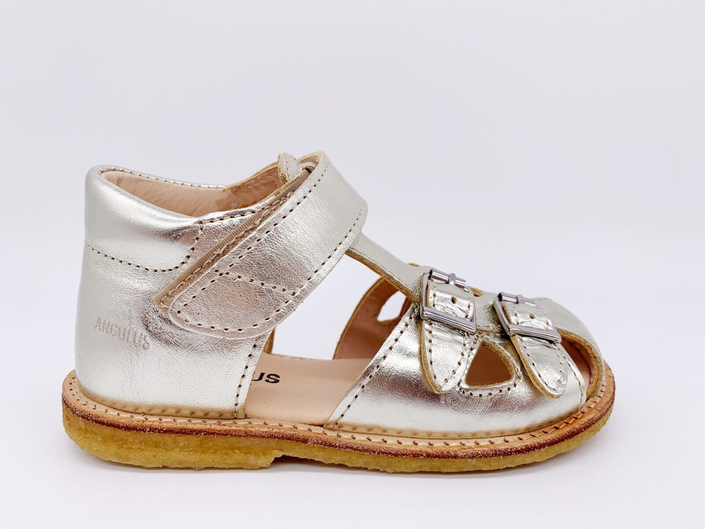 Lauflernsandale mit Zehenschutz champagne glanz gold