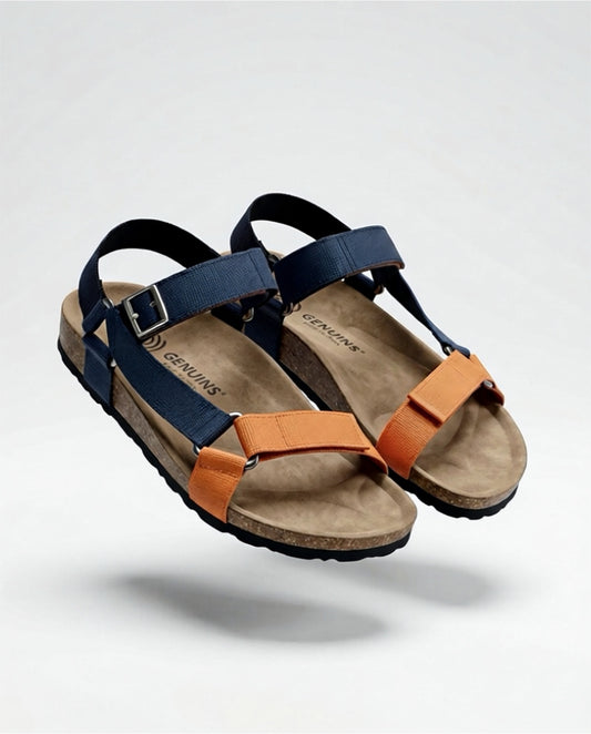 Sandalen mit anatomischen Fußbett TREK BLUE ORANGE