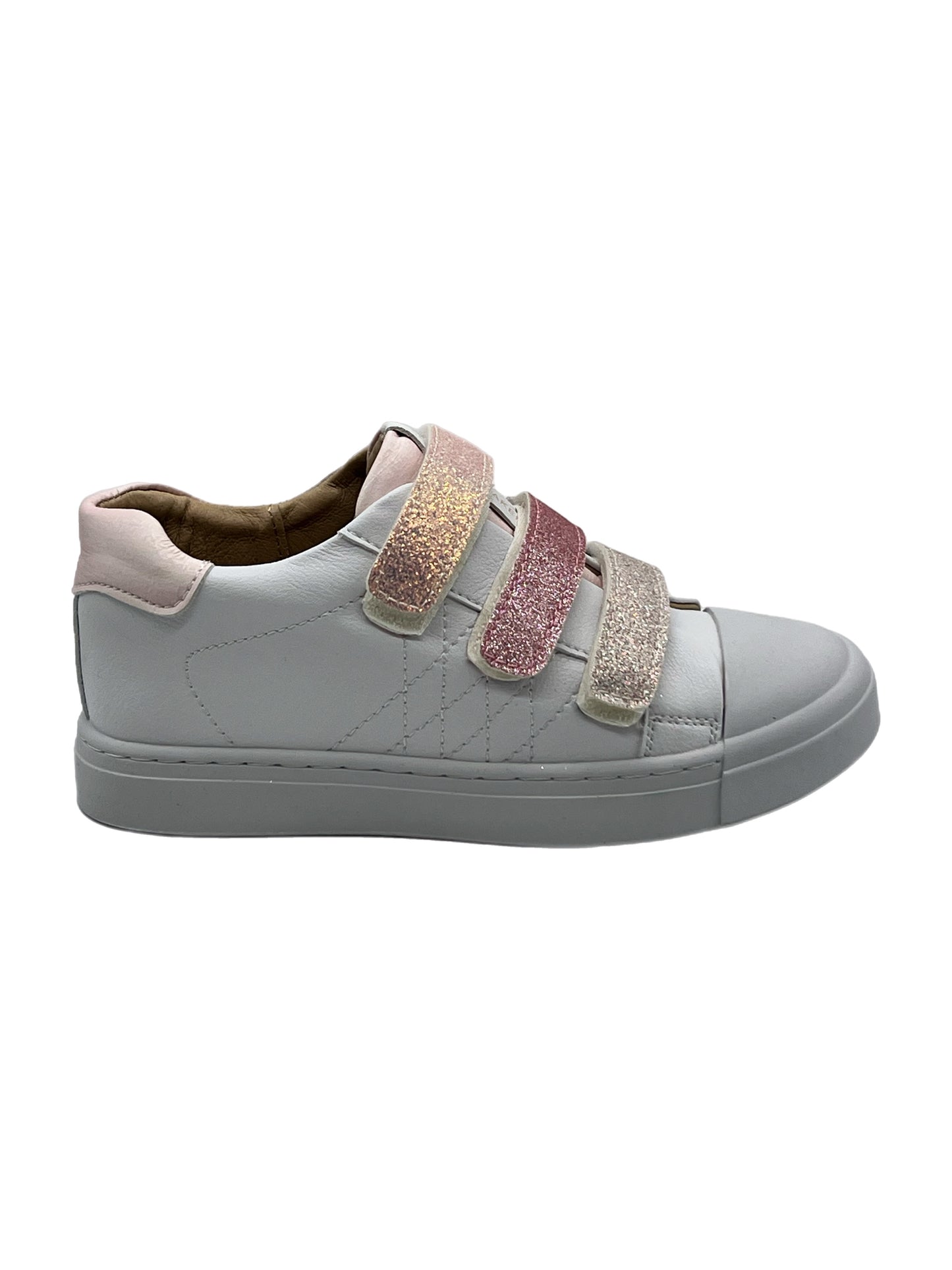 Sneaker I weiß rosa gold Glitzer