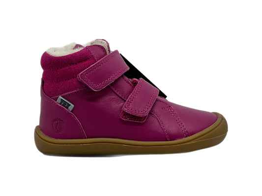 TELYOH Barfußschuhe MID VELCRO TEX I fuxia I gefüttert