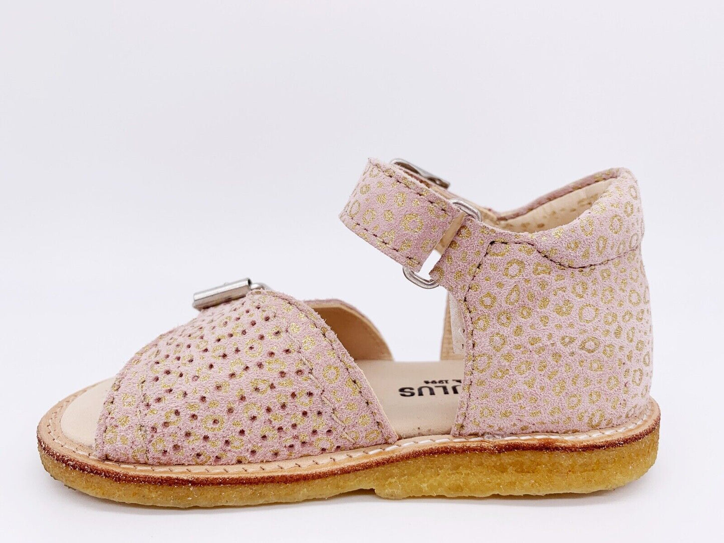 Lauflernsandale rosa gold, powder leopard