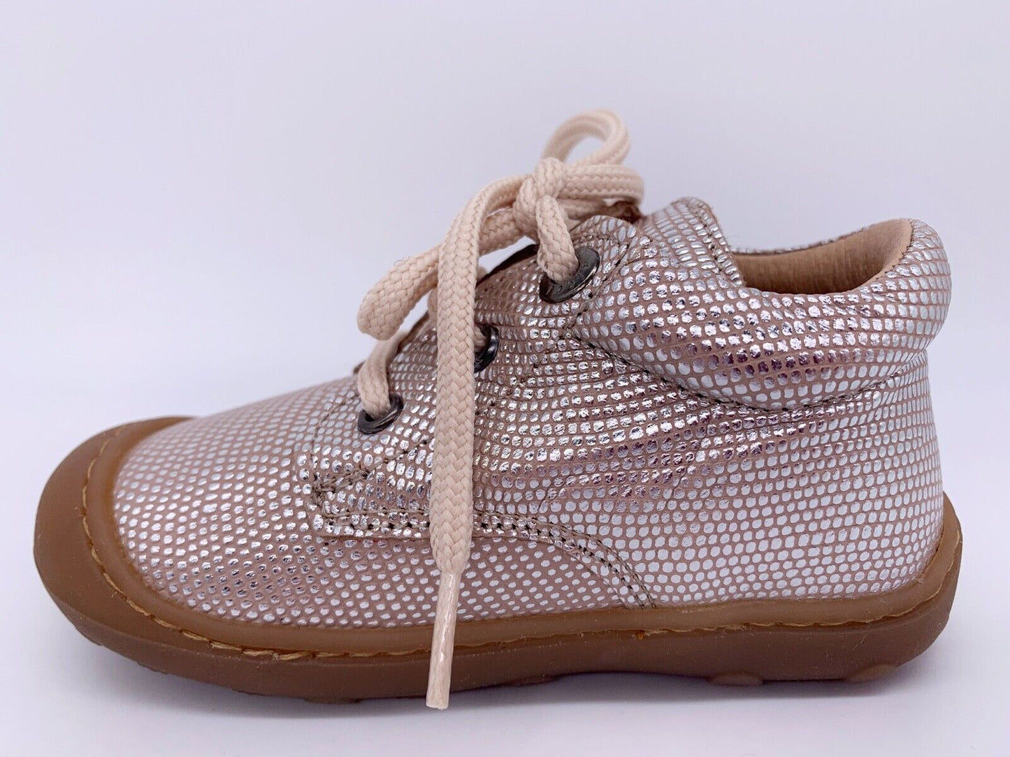 Sneaker, Lauflernschuh, Silber Rosa