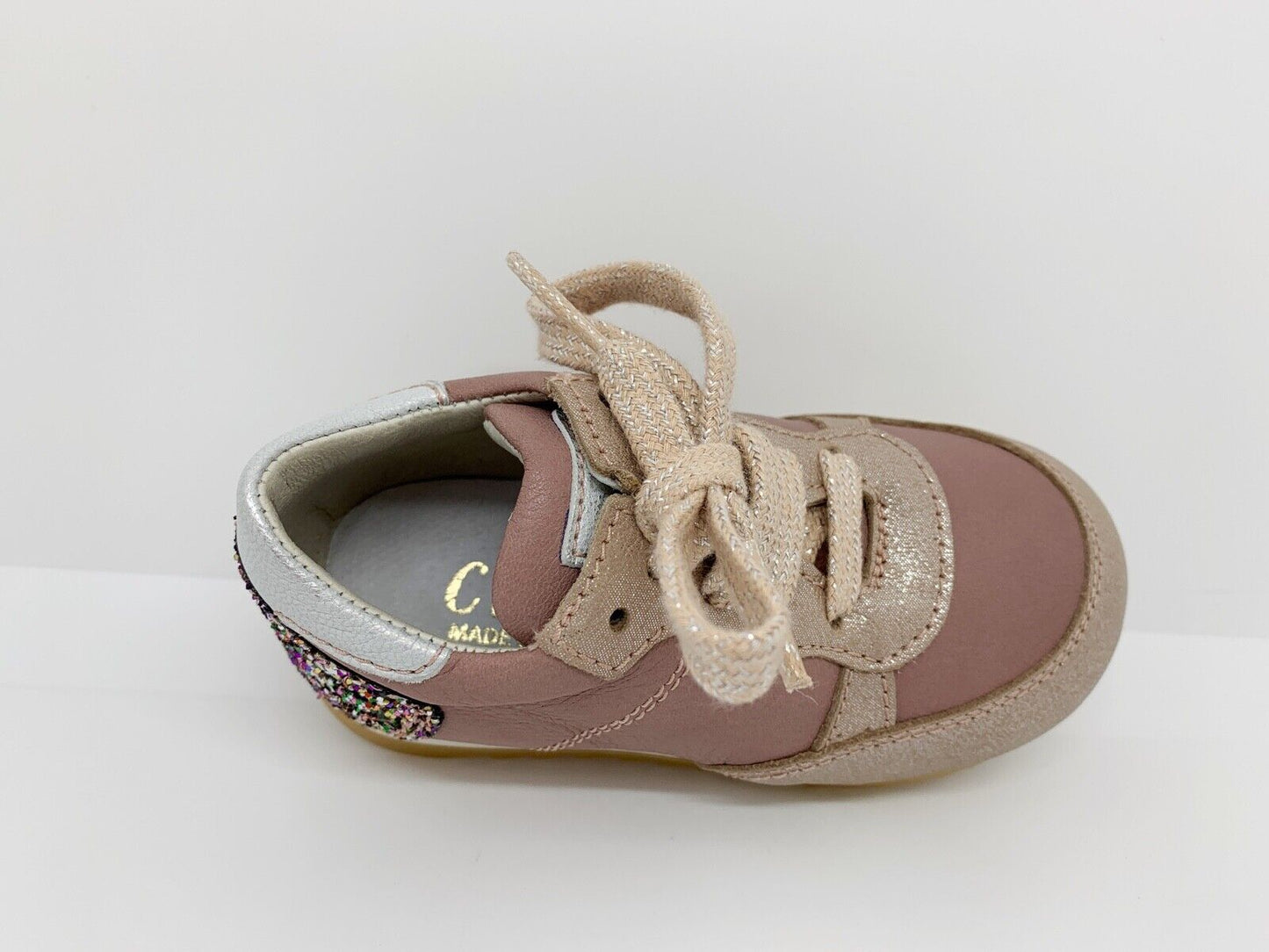 Sneaker, Lauflernschuh, Cervero Rosa Glitzer